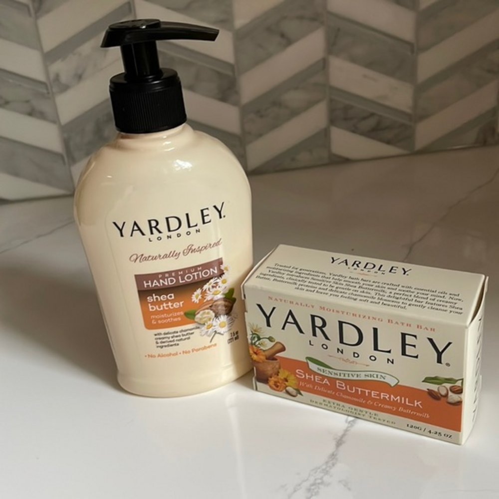 Yardley London NEW Shea‎ Butter Sensitive Skin Lot Soap & Lotion Full Size